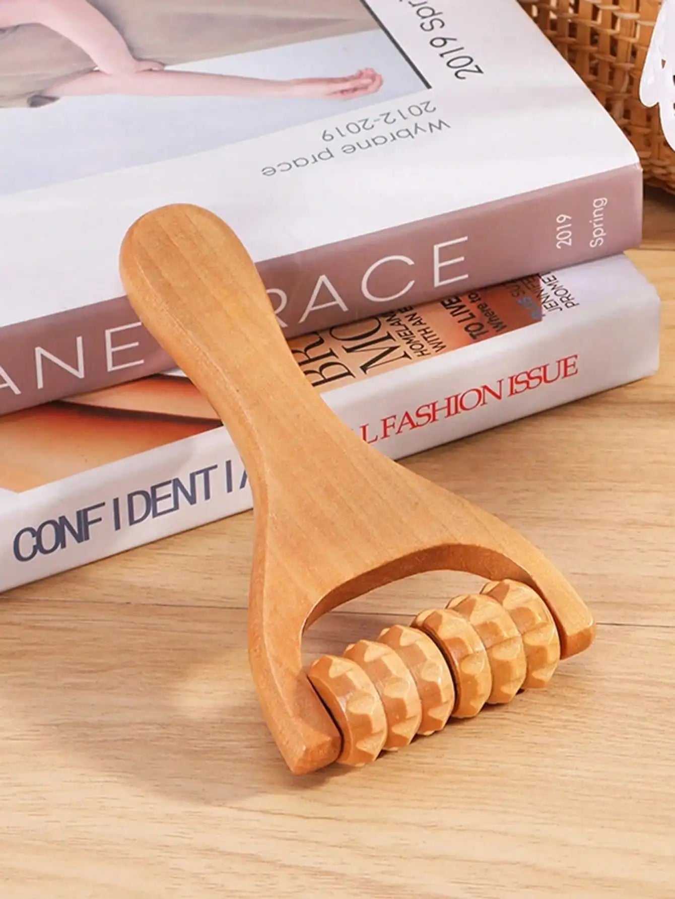 Wooden Roller Body Massager for Full-Body Relaxation