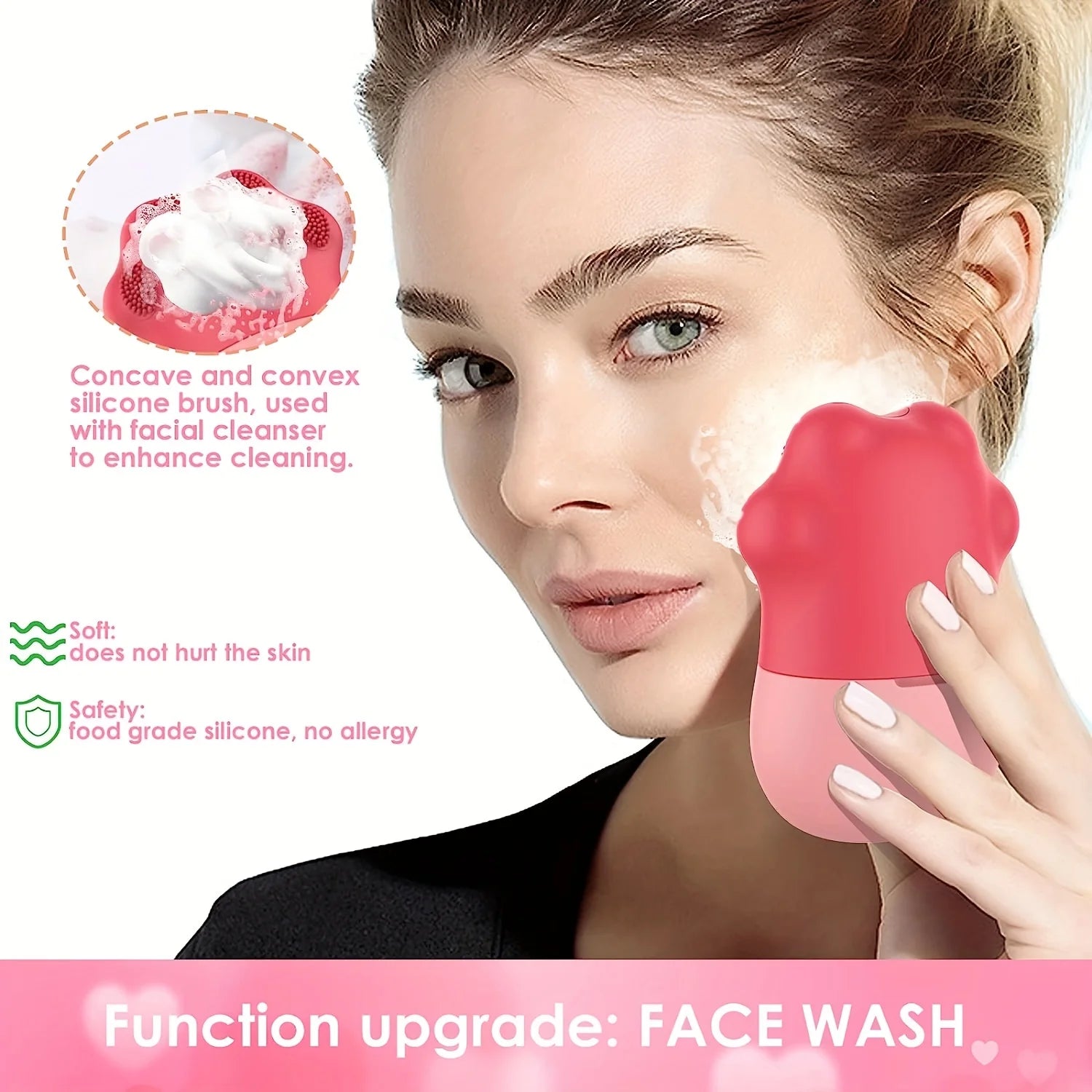 Silicone Facial Ice Roller With Cleansing Brush Set