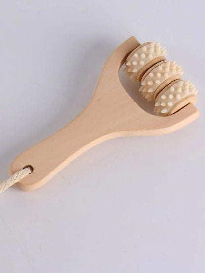 Wooden Roller Body Massager for Full-Body Relaxation