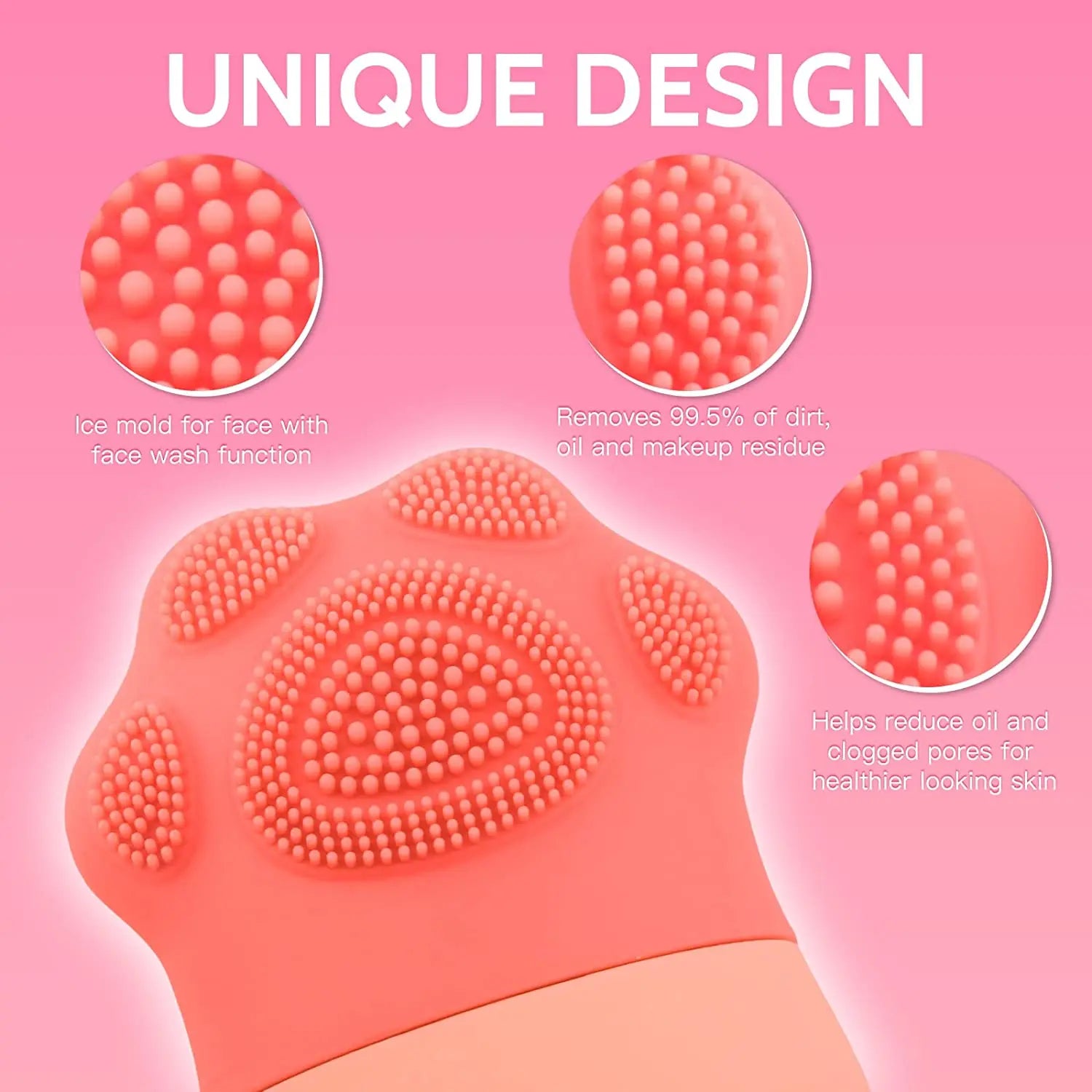 Silicone Facial Ice Roller With Cleansing Brush Set