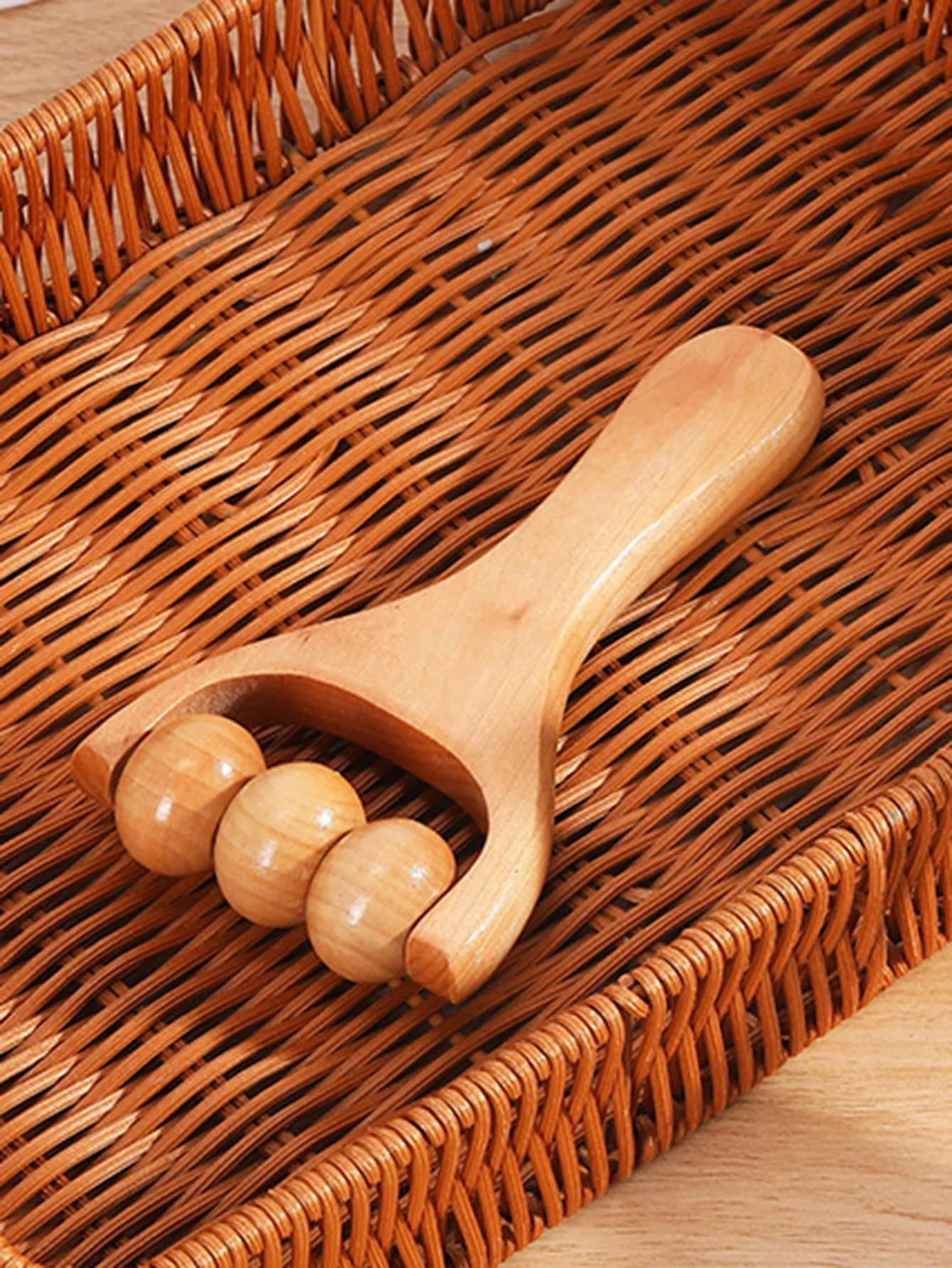 Wooden Roller Body Massager for Full-Body Relaxation