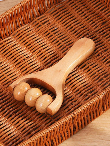 Wooden Roller Body Massager for Full-Body Relaxation