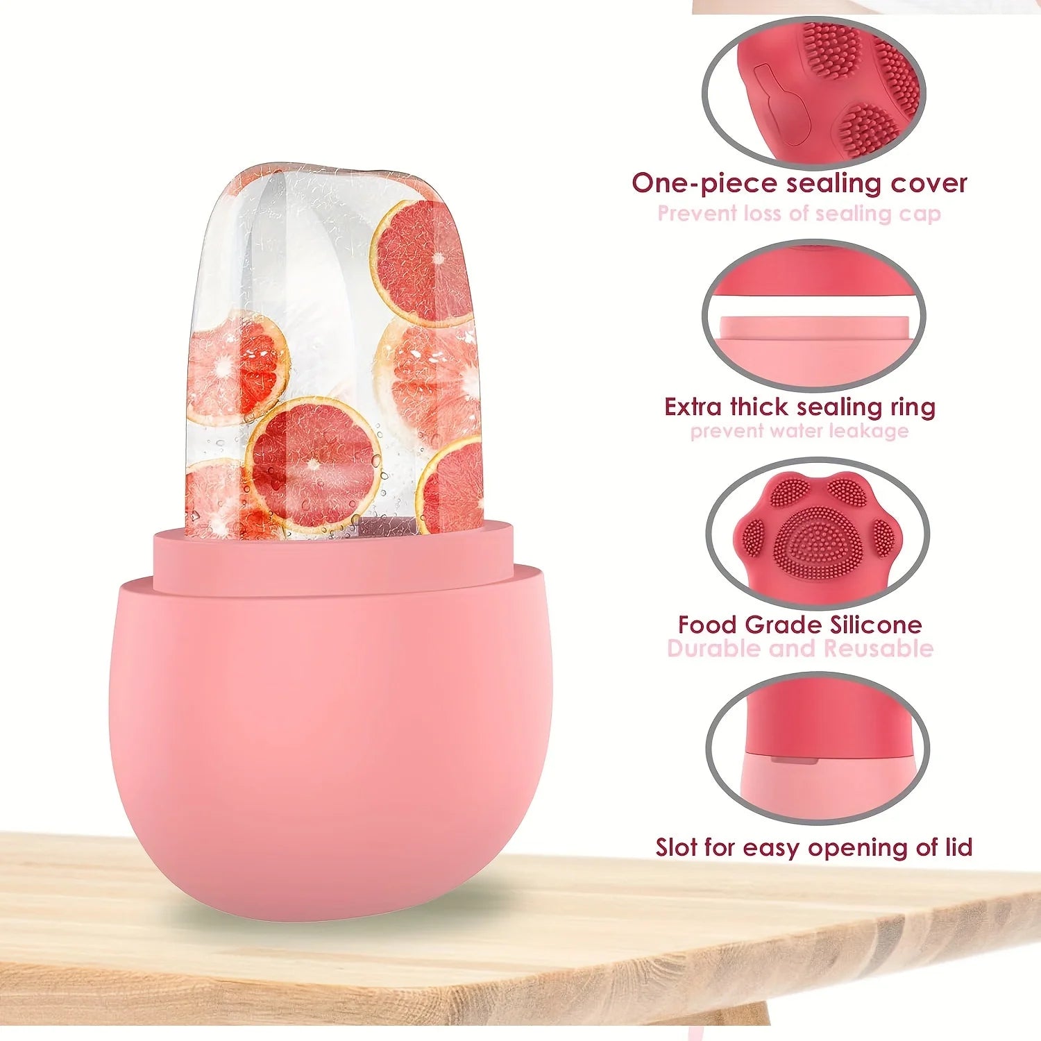 Silicone Facial Ice Roller With Cleansing Brush Set